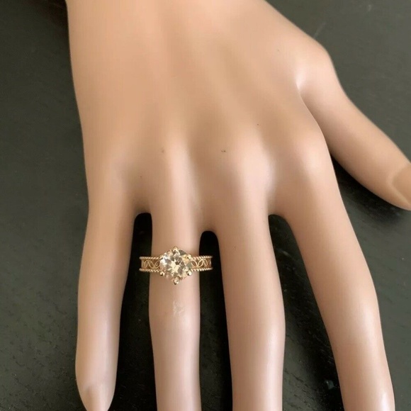 1.70Cts Natural Morganite 14k Solid Rose Gold Ring